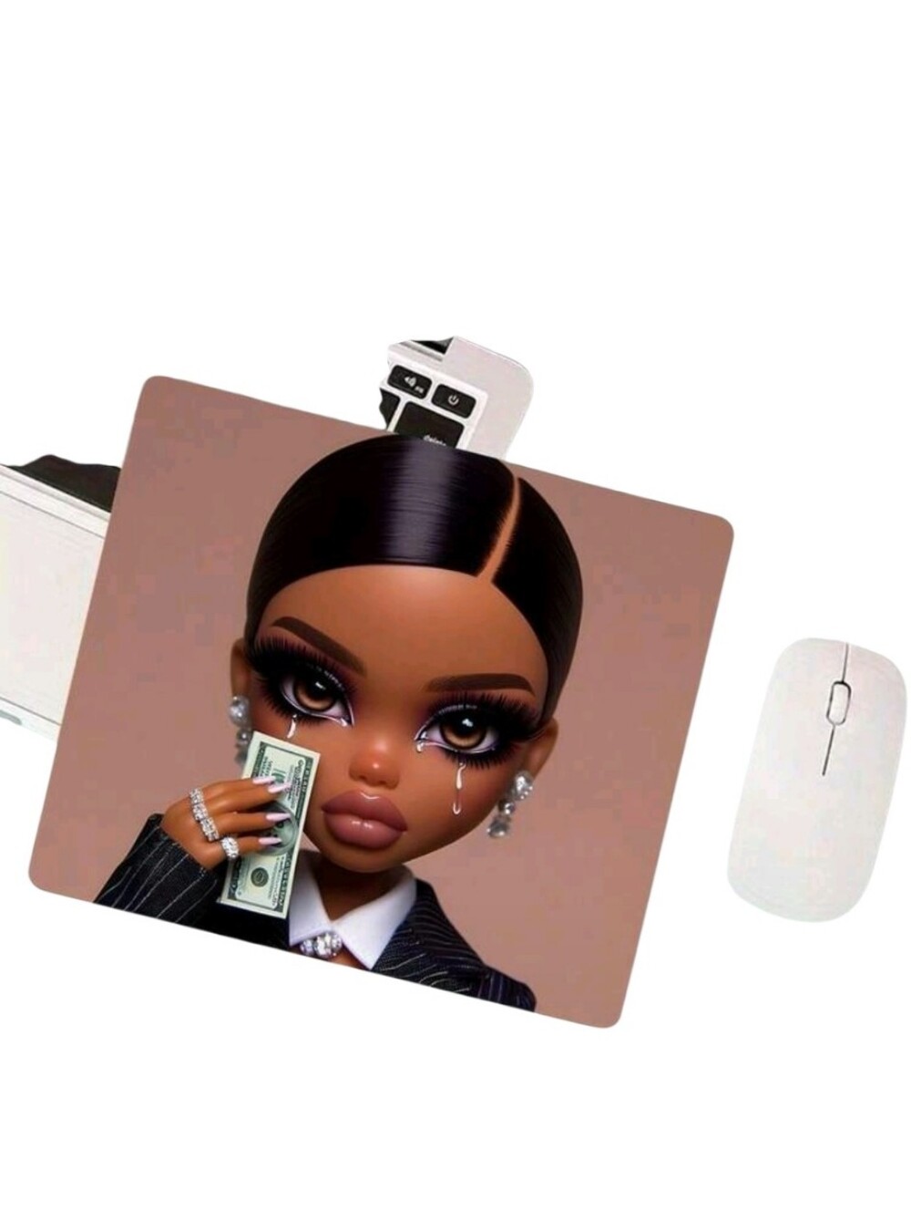 Barbie Doll Face Mouse Pad